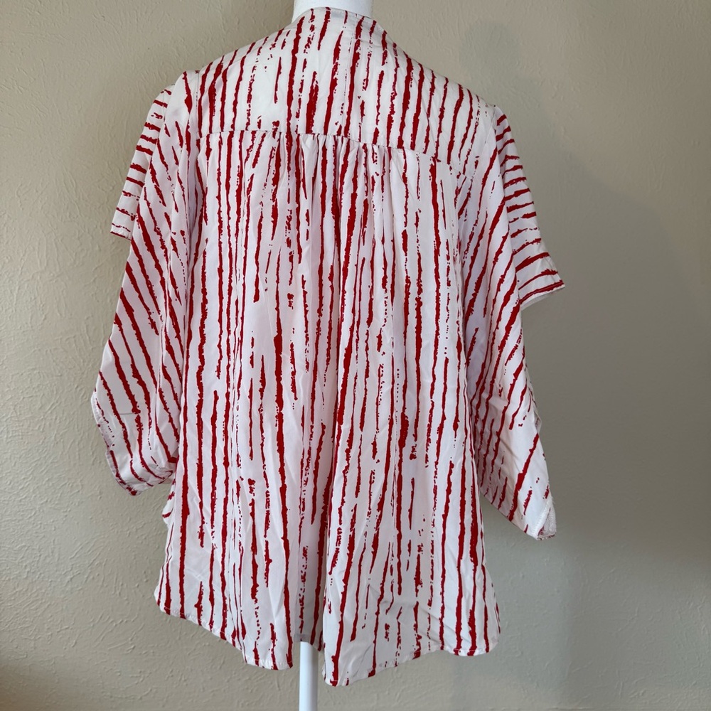 Y2K Forever 21 Red and White Striped Cape - Picture 3 of 5